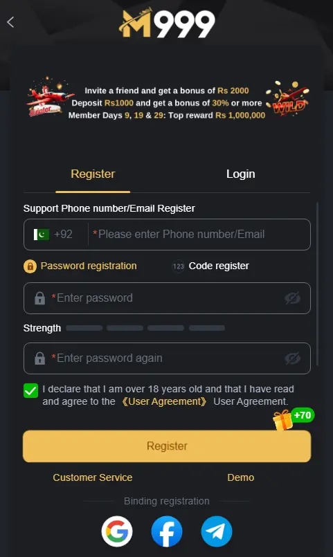 Register and Login Page